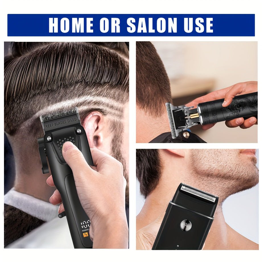 3pcs Men'S Professional Hair & Beard Grooming Kit - 4USelects