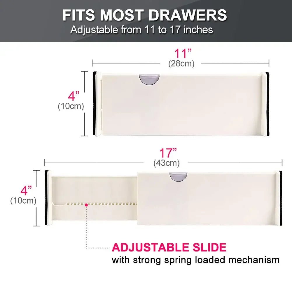 Adjustable Drawer Dividers - Organize Effortlessly - 4USelects