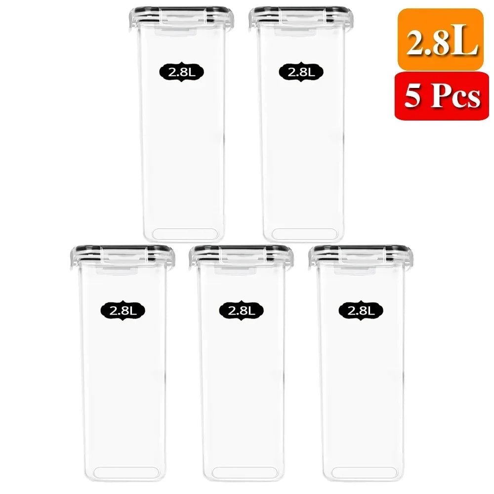 Airtight Food Storage Container Set - 5 Piece Kitchen Organizer - 4USelects