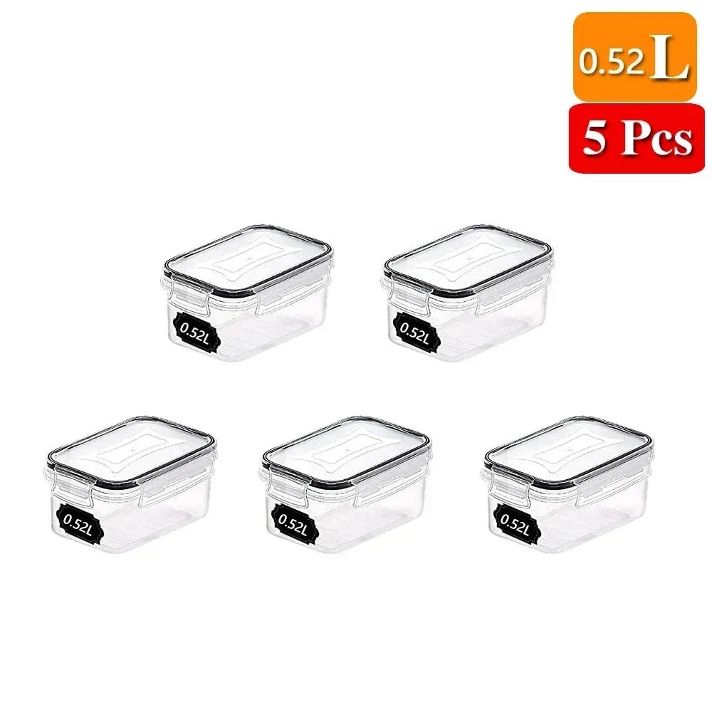 Airtight Food Storage Container Set - 5 Piece Kitchen Organizer - 4USelects