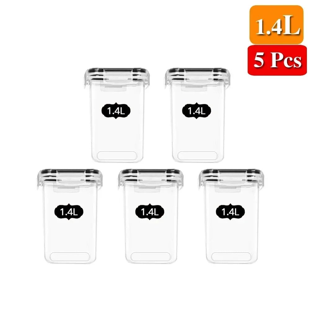 Airtight Food Storage Container Set - 5 Piece Kitchen Organizer - 4USelects