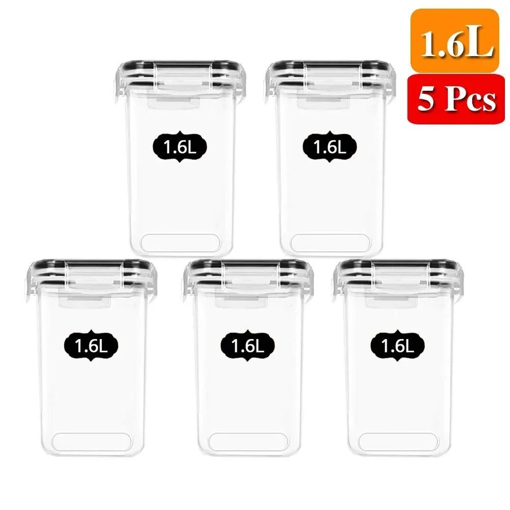 Airtight Food Storage Container Set - 5 Piece Kitchen Organizer - 4USelects