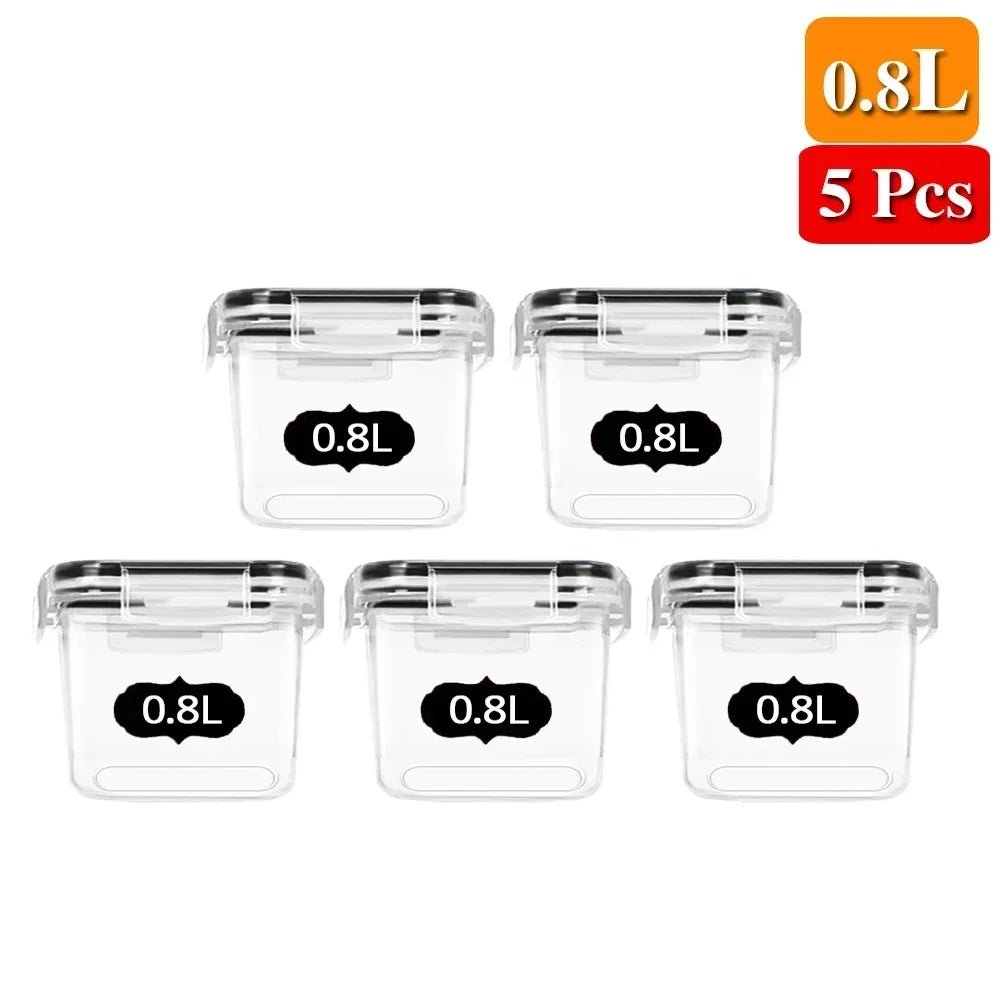 Airtight Food Storage Container Set - 5 Piece Kitchen Organizer - 4USelects