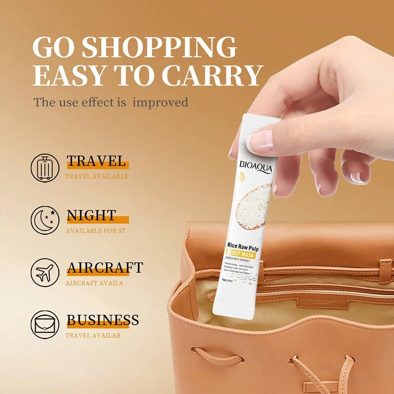 BIOAQUA Rice Raw Pulp Sleeping Masks - Hydrating Skincare - 4USelects