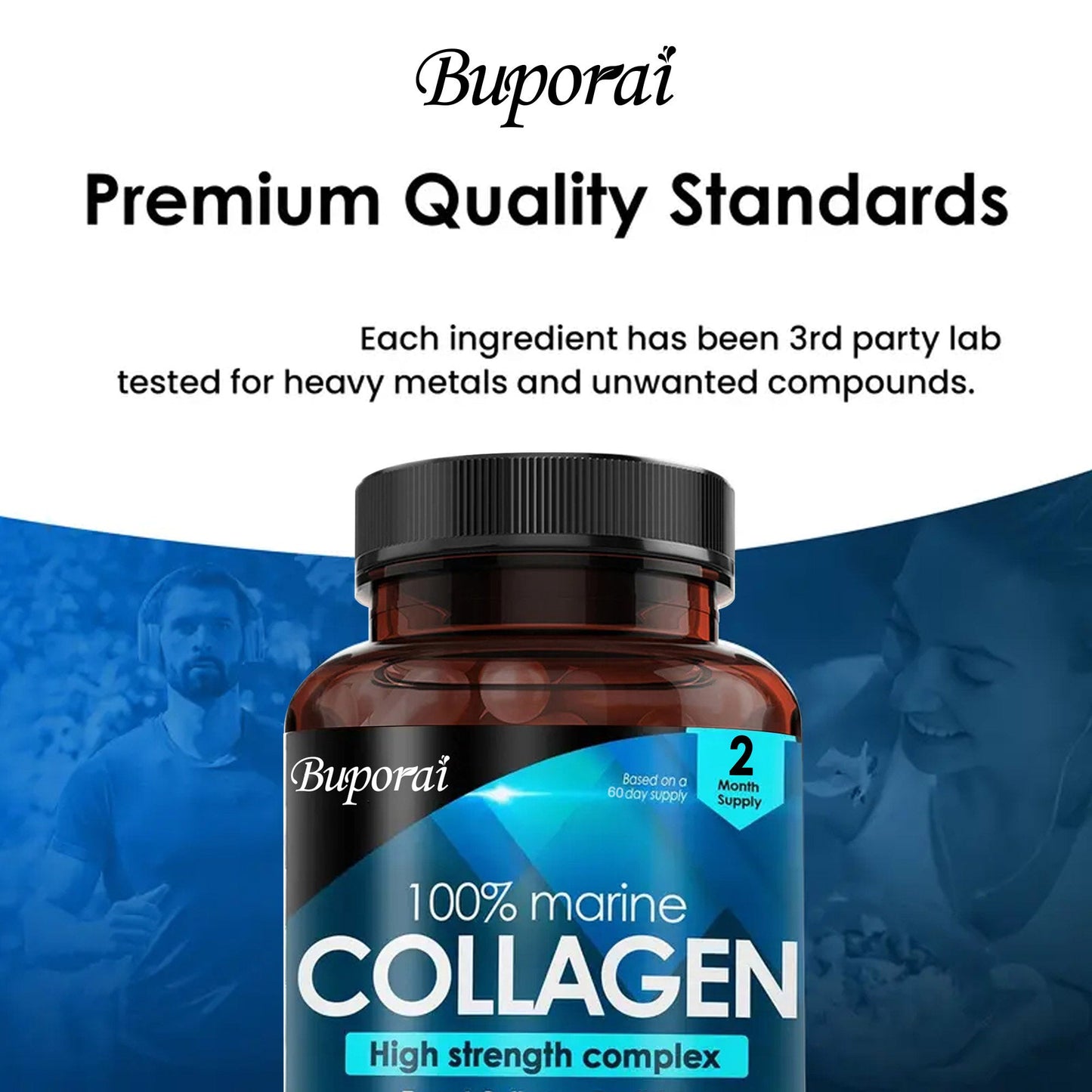 Collagen Capsules for Skin Hair Nails (2 Bottles) - 4USelects