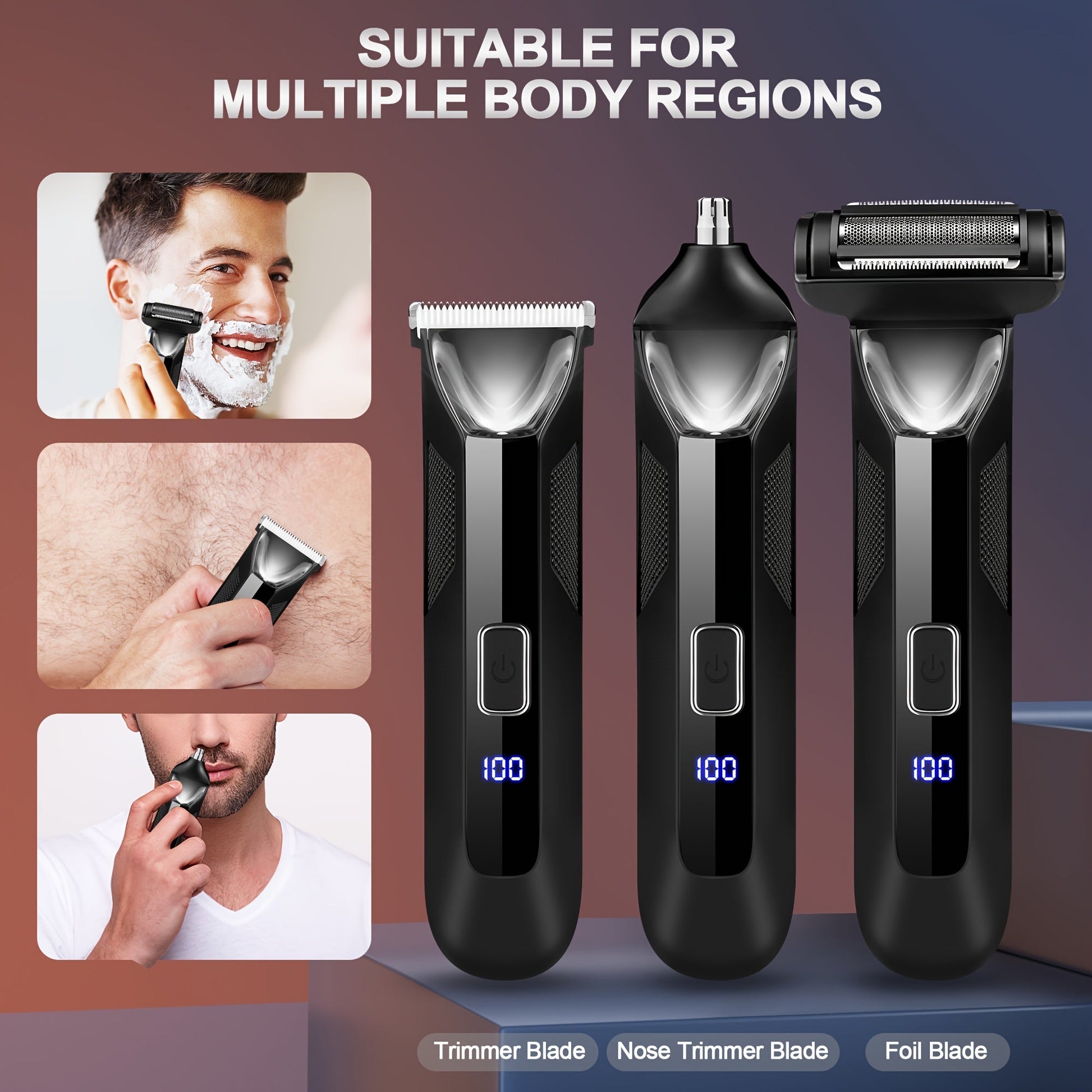 Conduroma 3‑in‑1 Cordless Trimmer – LED, Wet/Dry Use - 4USelects