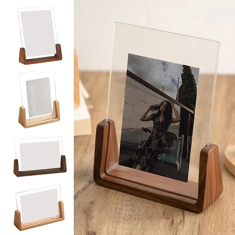 Elegant Acrylic & Wood Photo Frame for Home Decor - 4USelects