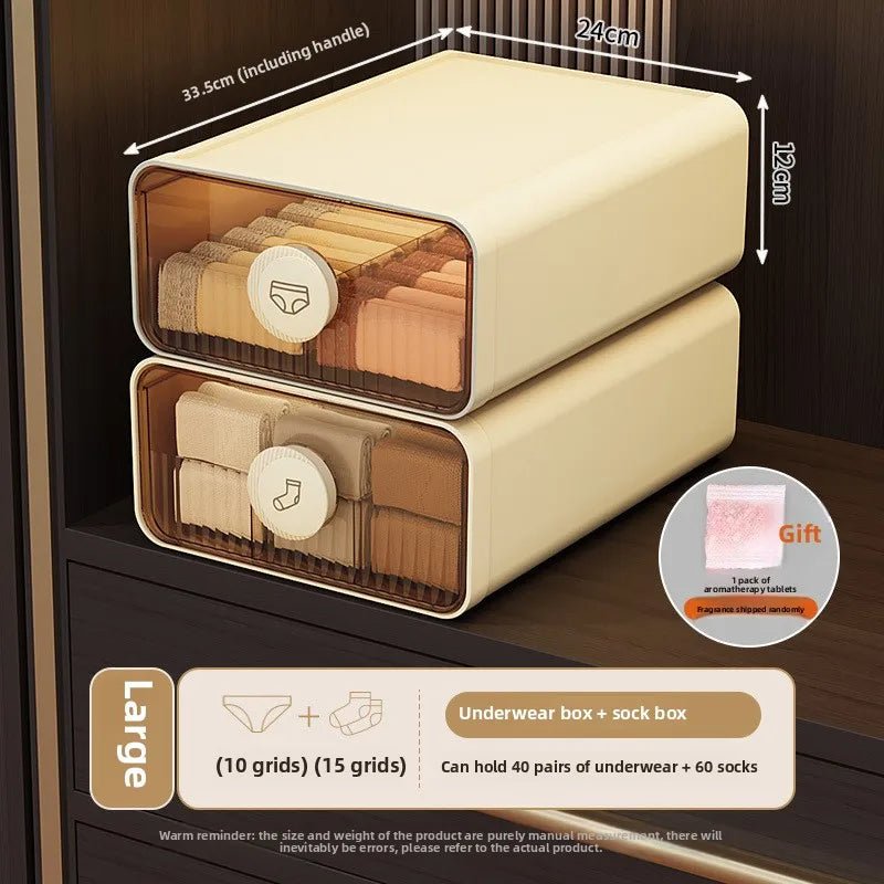 Expandable Dustproof Underwear Organizer with Dividers - 4USelects