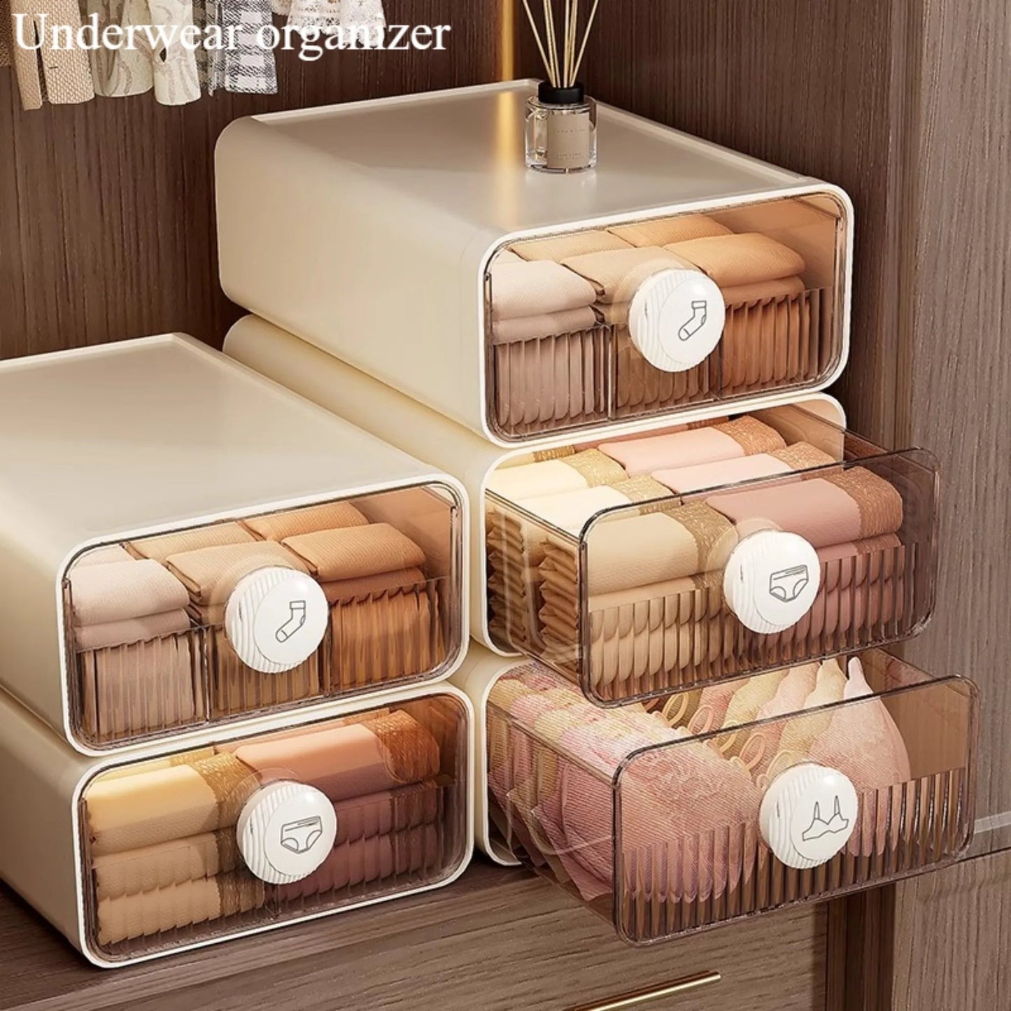 Expandable Dustproof Underwear Organizer with Dividers - 4USelects