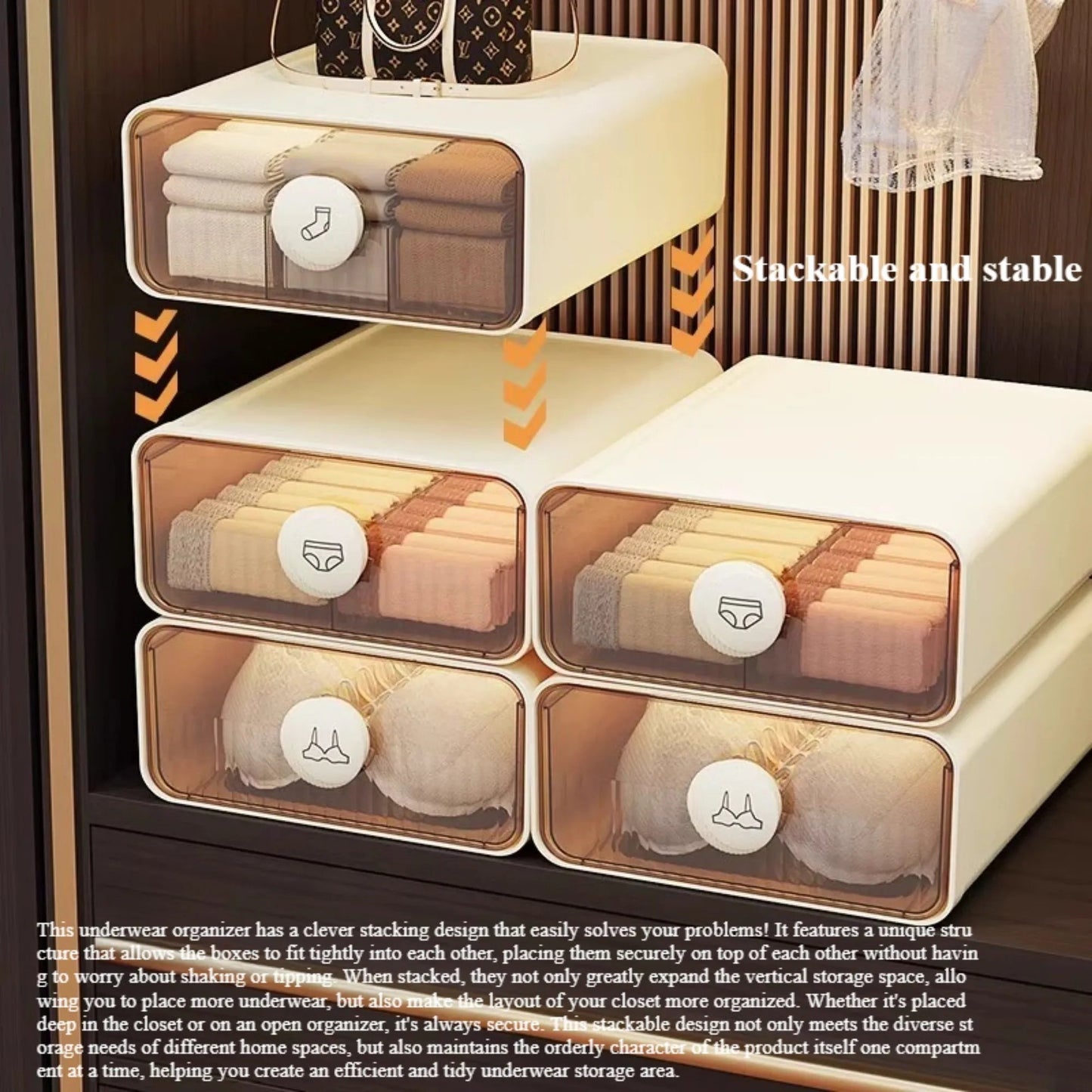 Expandable Dustproof Underwear Organizer with Dividers - 4USelects