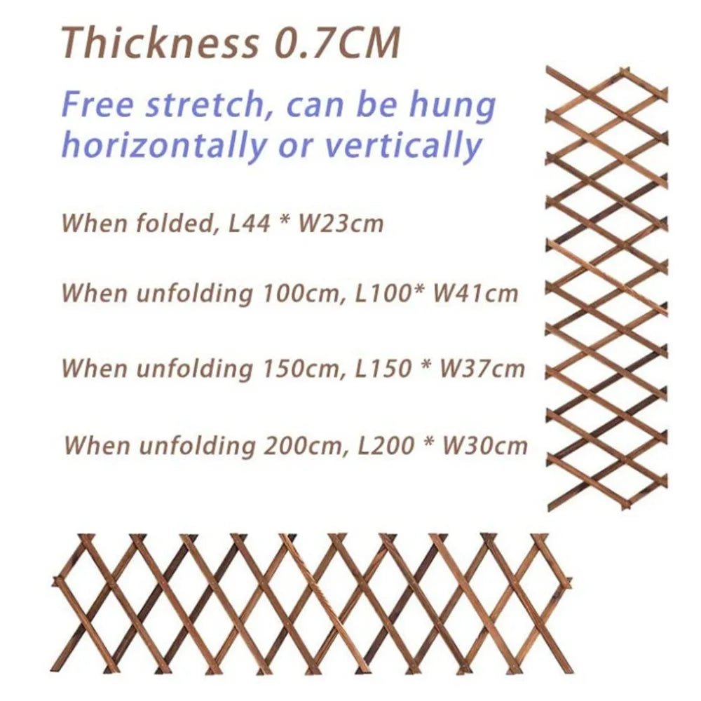Expandable Wooden Plant Trellis for Indoor & Outdoor Decor - 4USelects