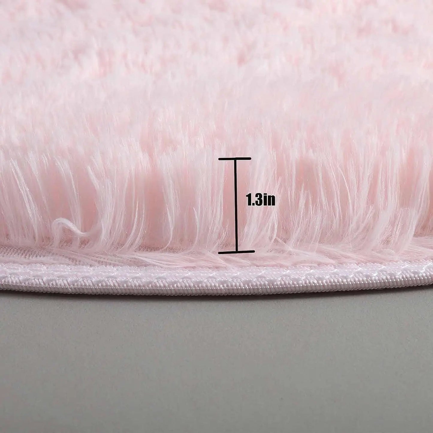 Fluffy Round Rug - Soft Plush Carpet for Kids Room - 4USelects