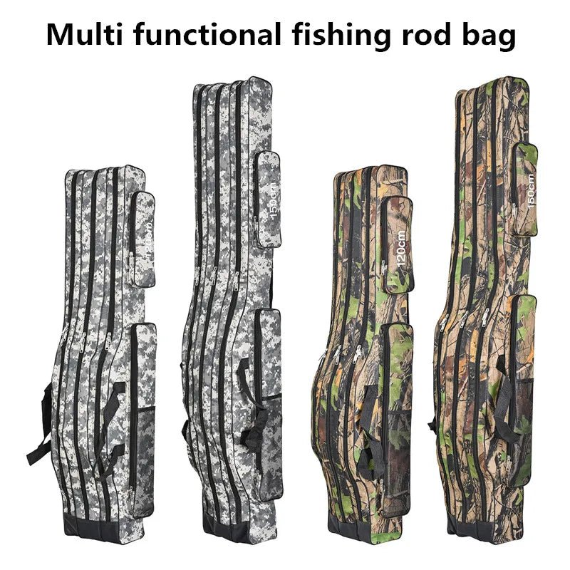 Foldable 3 - Layer Fishing Rod Bag - Outdoor Storage Essential - 4USelects