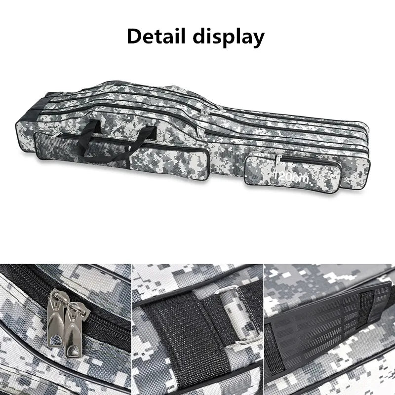 Foldable 3 - Layer Fishing Rod Bag - Outdoor Storage Essential - 4USelects