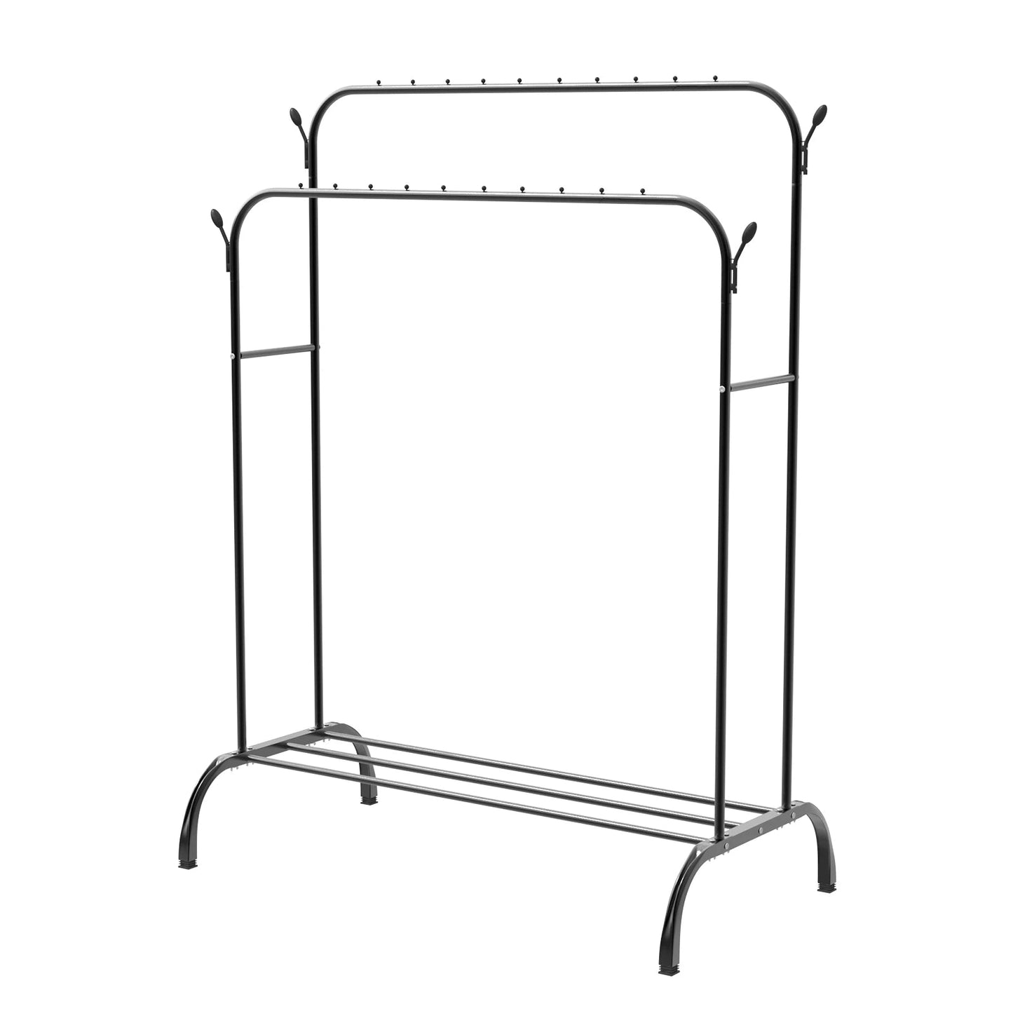 Freestanding Metal Clothes Rail with 8 Hooks - 4USelects