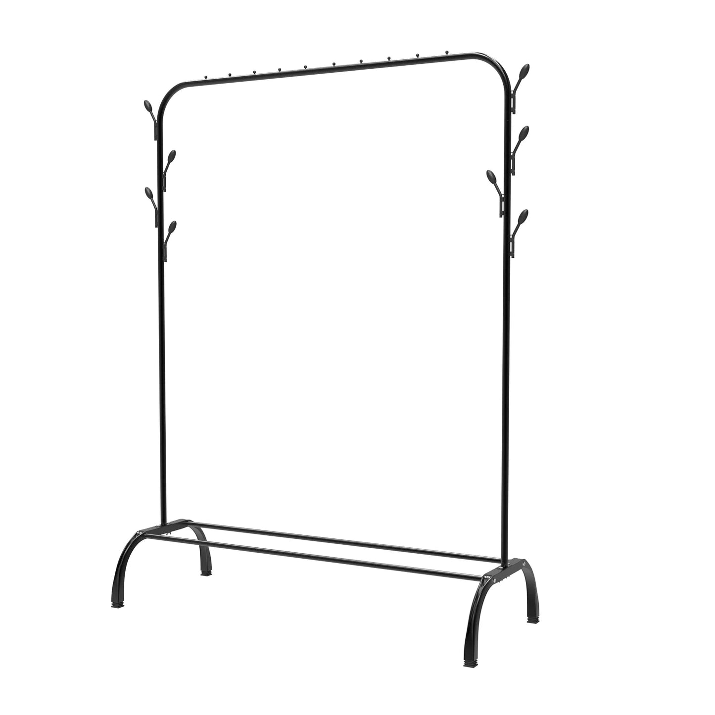 Freestanding Metal Clothes Rail with 8 Hooks - 4USelects