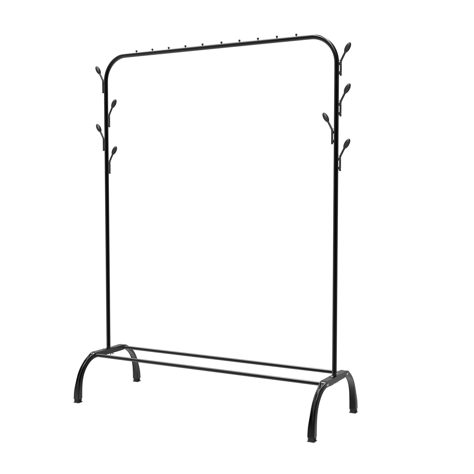 Freestanding Metal Clothes Rail with 8 Hooks - 4USelects
