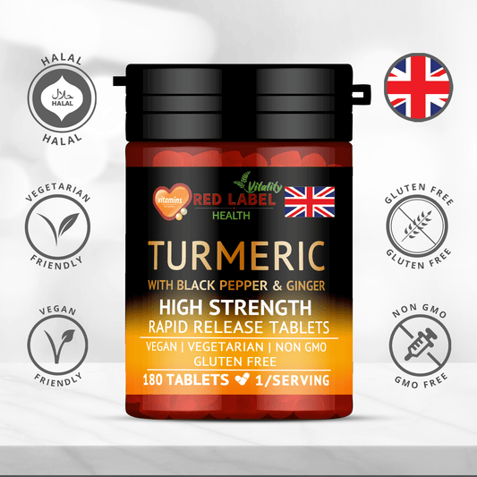 High - Strength Turmeric Tablets with Ginger & Black Pepper – 95% Curcumin (Pack of 2) - 4USelects