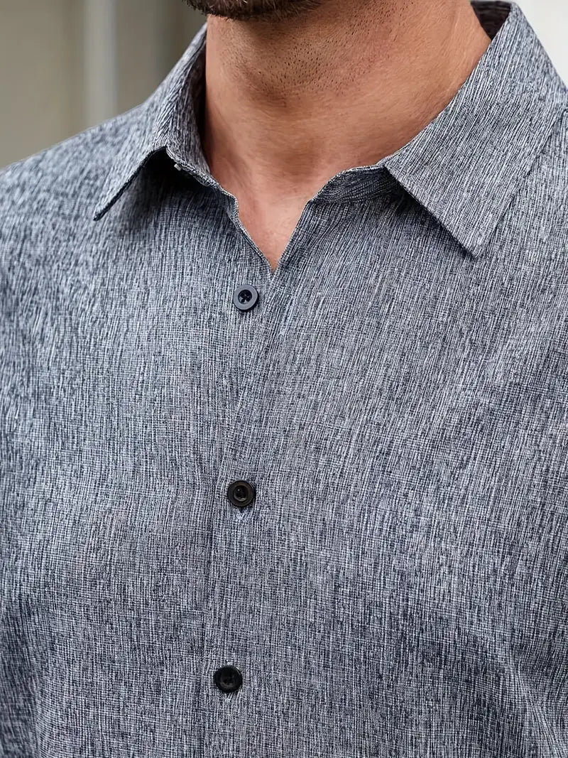 Men’s 100% Linen Short Sleeve Sports Shirt - 4USelects