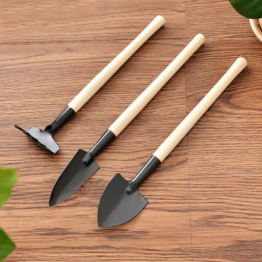 Mini Garden Tool Set - 3PCS Shovel Hoe Rake - 4USelects