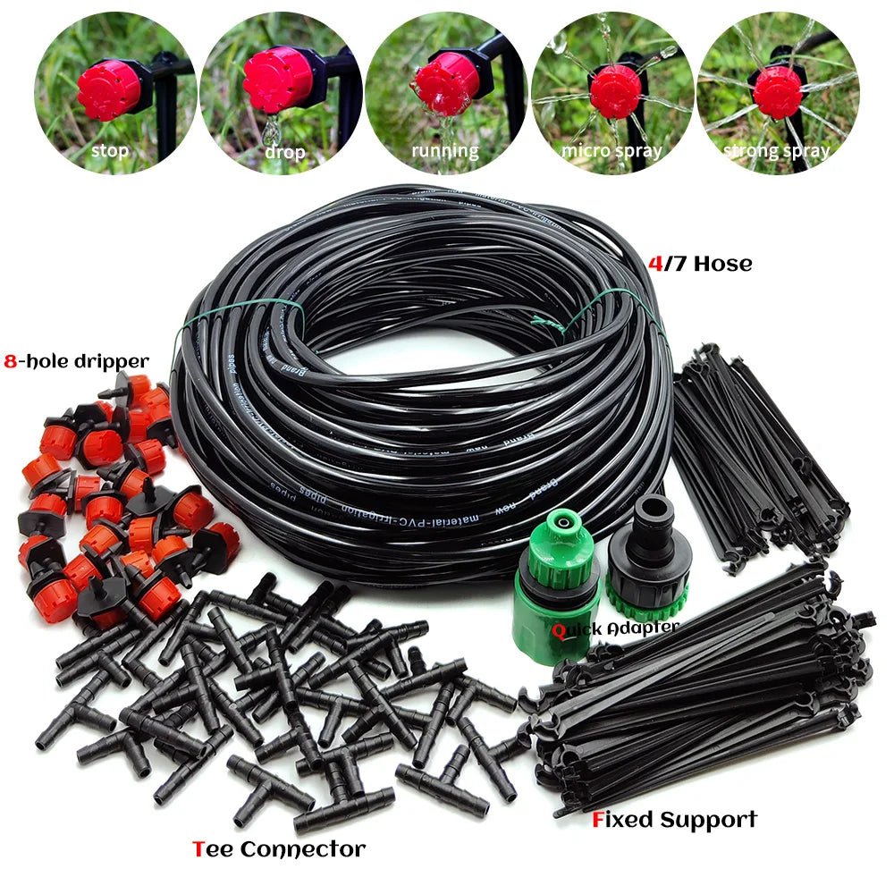 OASIS Adjustable Drip Irrigation System - Effortless Garden Care - 4USelects