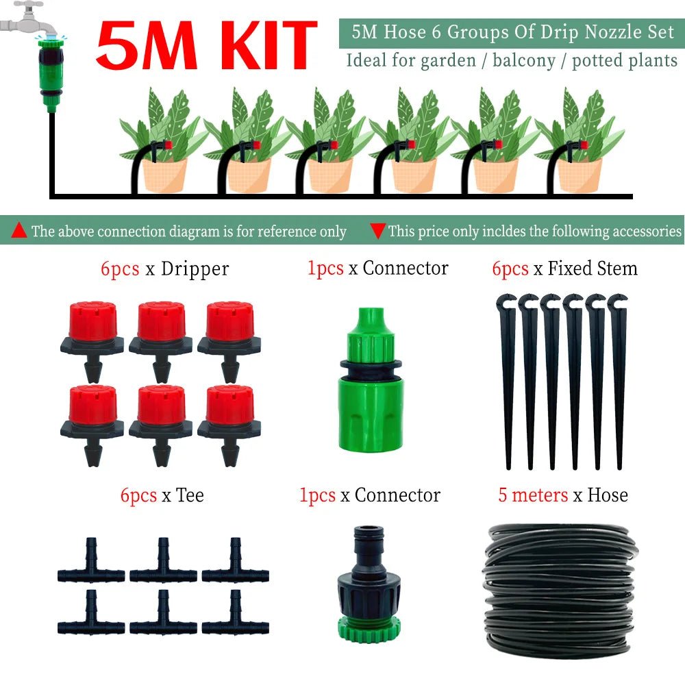 OASIS Adjustable Drip Irrigation System - Effortless Garden Care - 4USelects