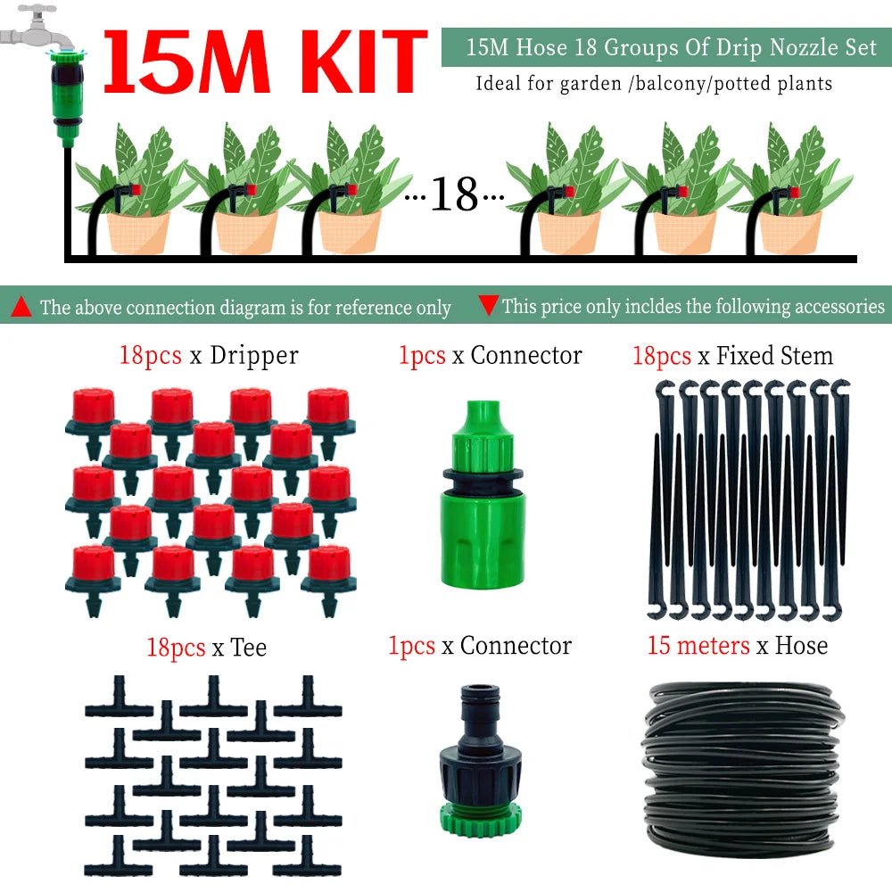 OASIS Adjustable Drip Irrigation System - Effortless Garden Care - 4USelects