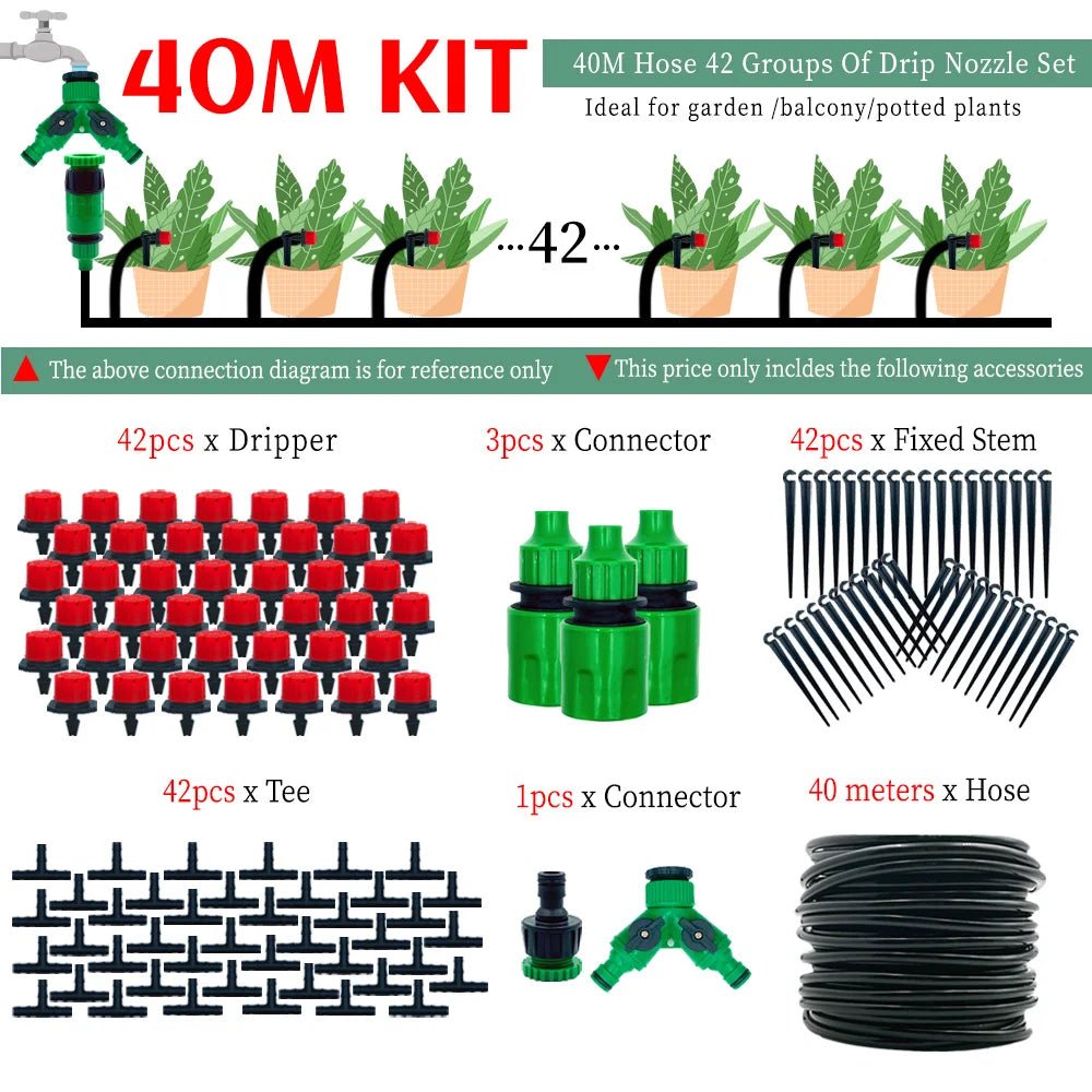 OASIS Adjustable Drip Irrigation System - Effortless Garden Care - 4USelects