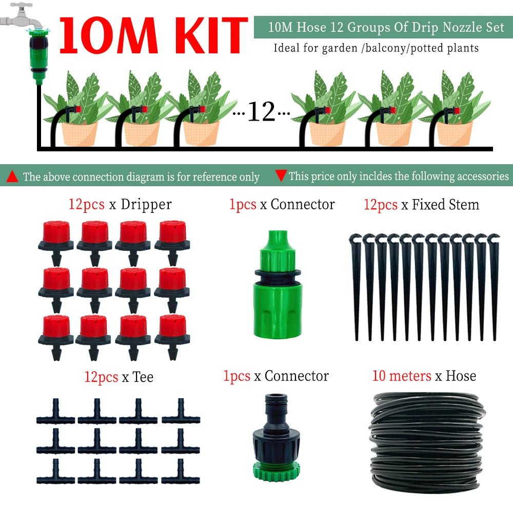 OASIS Adjustable Drip Irrigation System - Effortless Garden Care - 4USelects