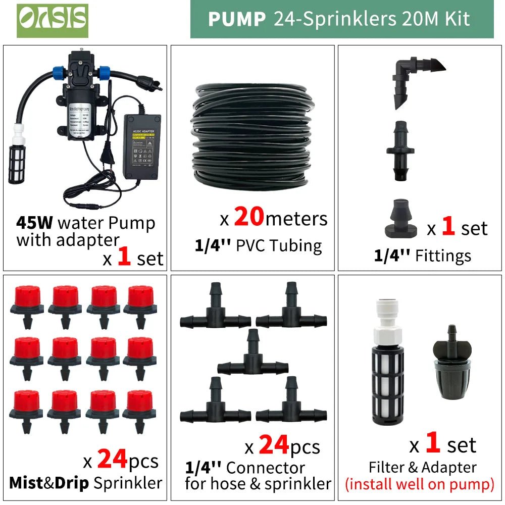 OASIS Adjustable Drip Irrigation System - Effortless Garden Care - 4USelects