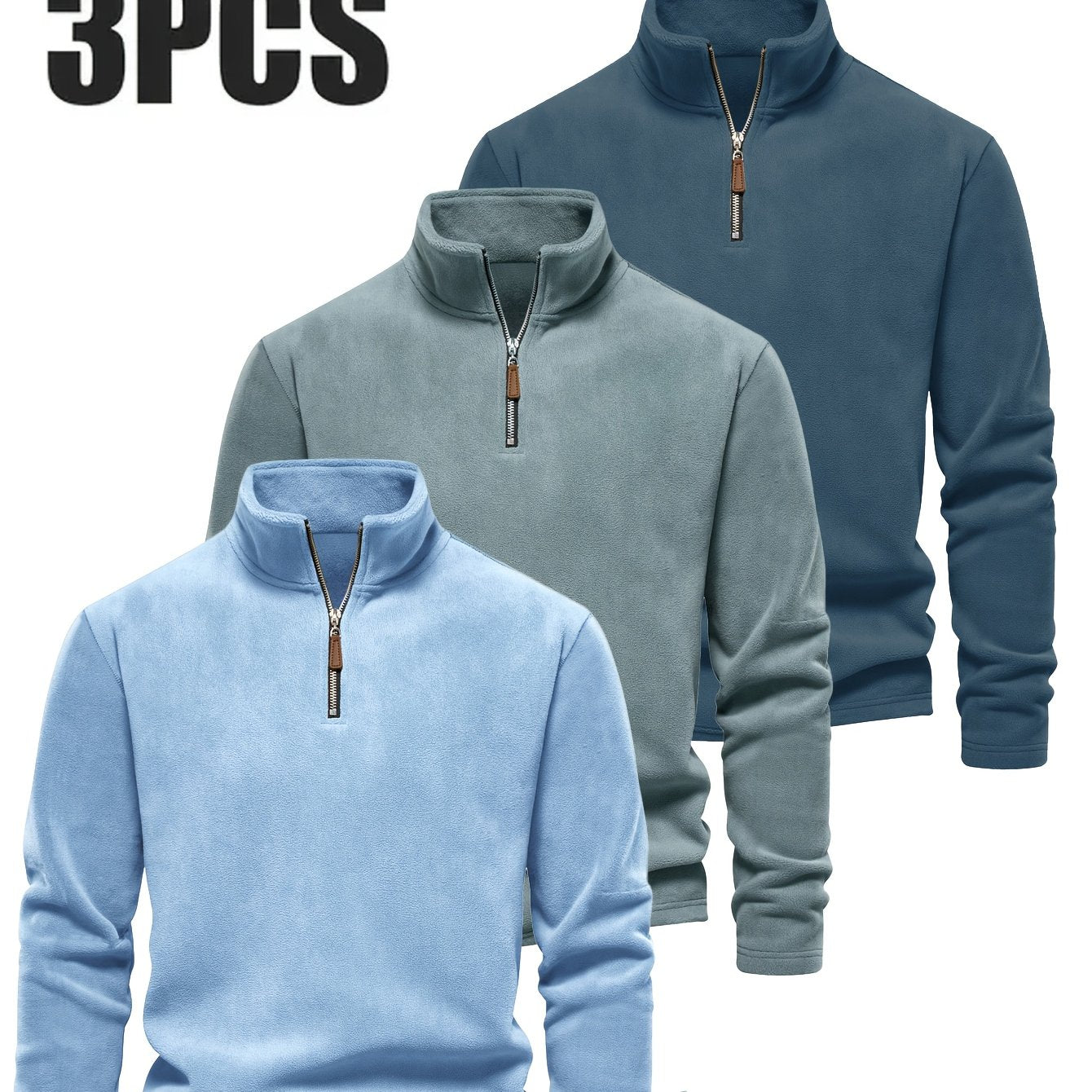 Regular Fit Crew Neck Sweatshirts for Men – 3 - Pack - 4USelects
