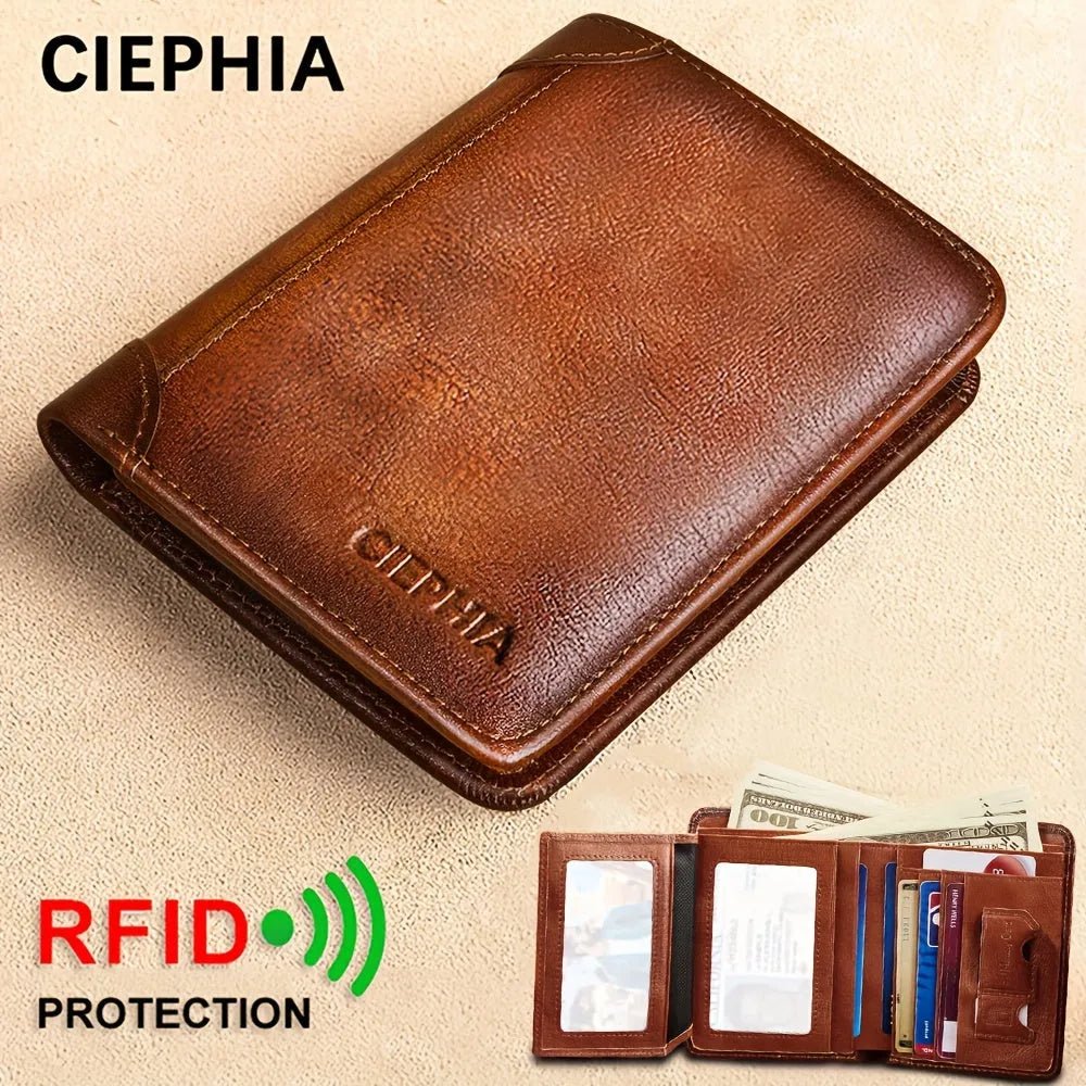 Slim RFID Men’s Wallet – Vintage Design, Ideal Gift - 4USelects