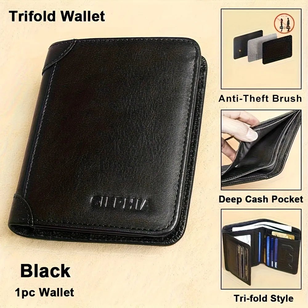 Slim RFID Men’s Wallet – Vintage Design, Ideal Gift - 4USelects