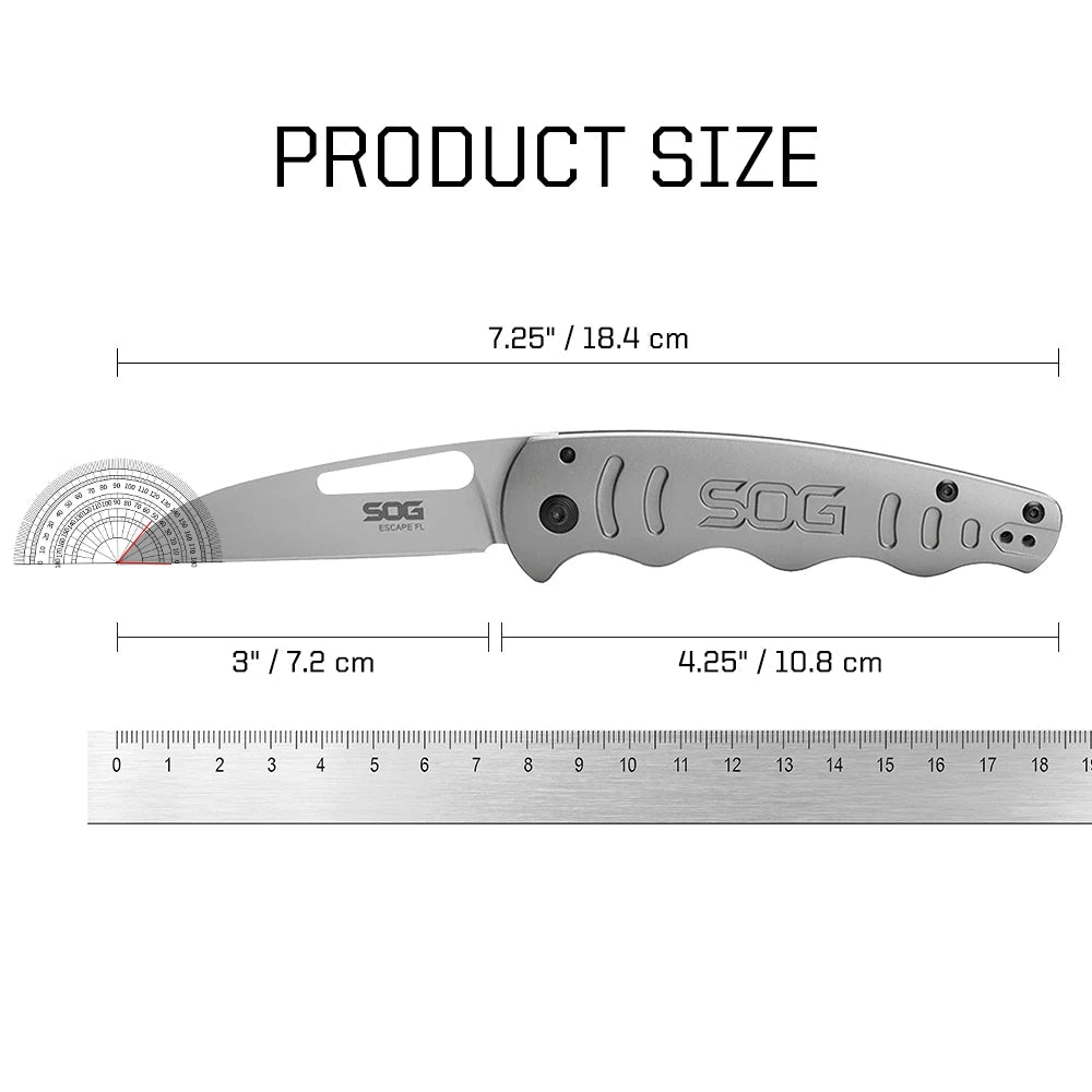 SOG ESCAPE FL Folding Knife - Portable Outdoor Essential - 4USelects