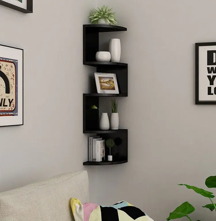 Stylish 5 - Tier Corner Wall Shelf - Space - Saving Elegance - 4USelects