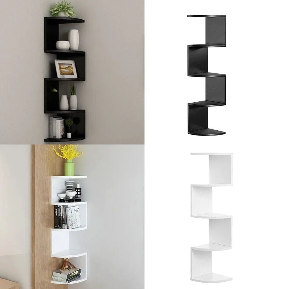 Stylish 5 - Tier Corner Wall Shelf - Space - Saving Elegance - 4USelects