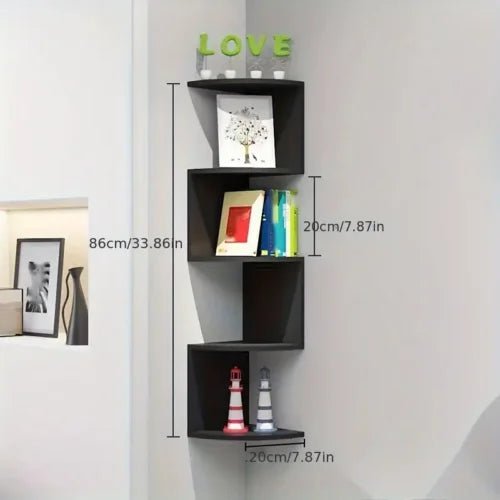 Stylish 5 - Tier Corner Wall Shelf - Space - Saving Elegance - 4USelects