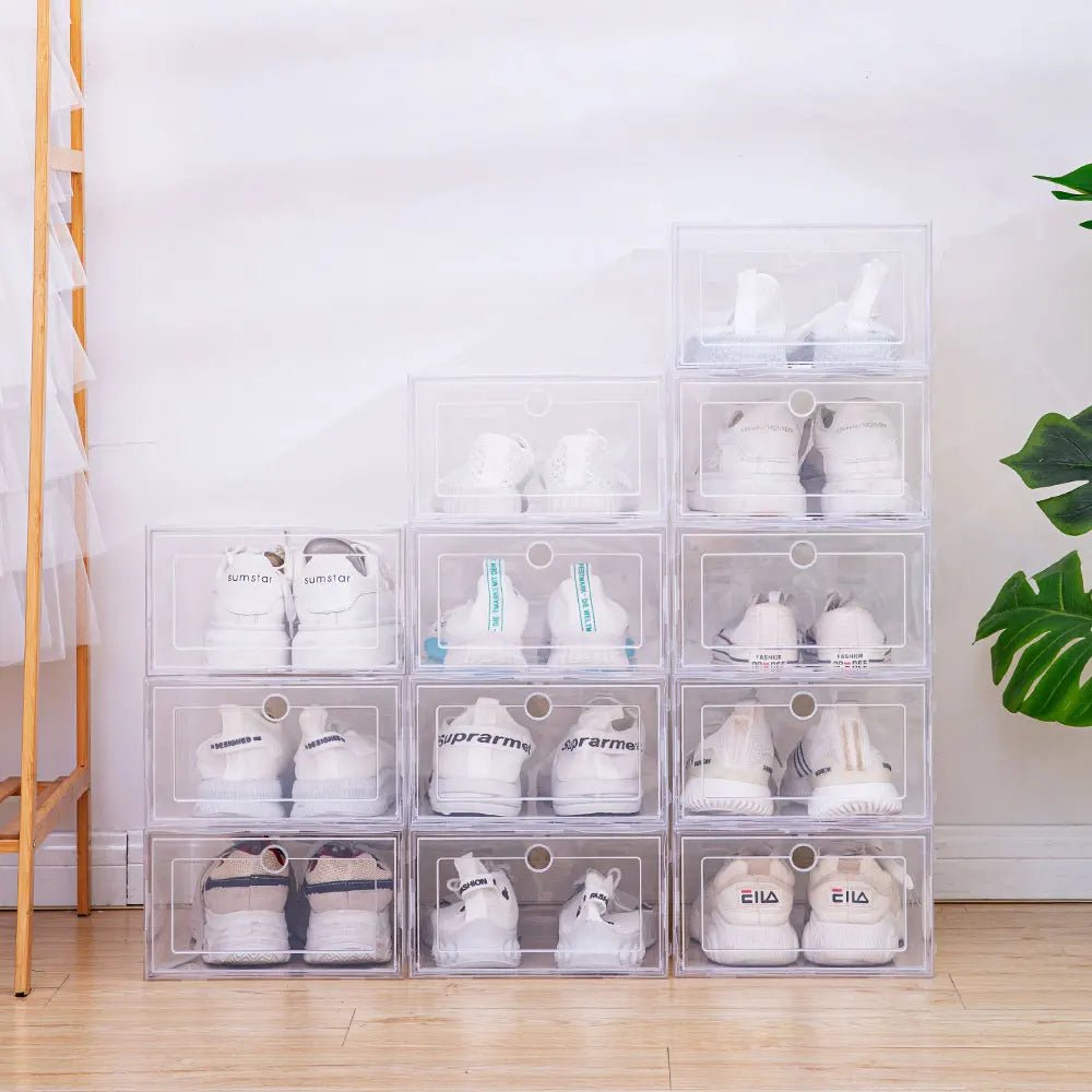 Transparent Stackable Shoe Organizer - 6pcs Set - 4USelects