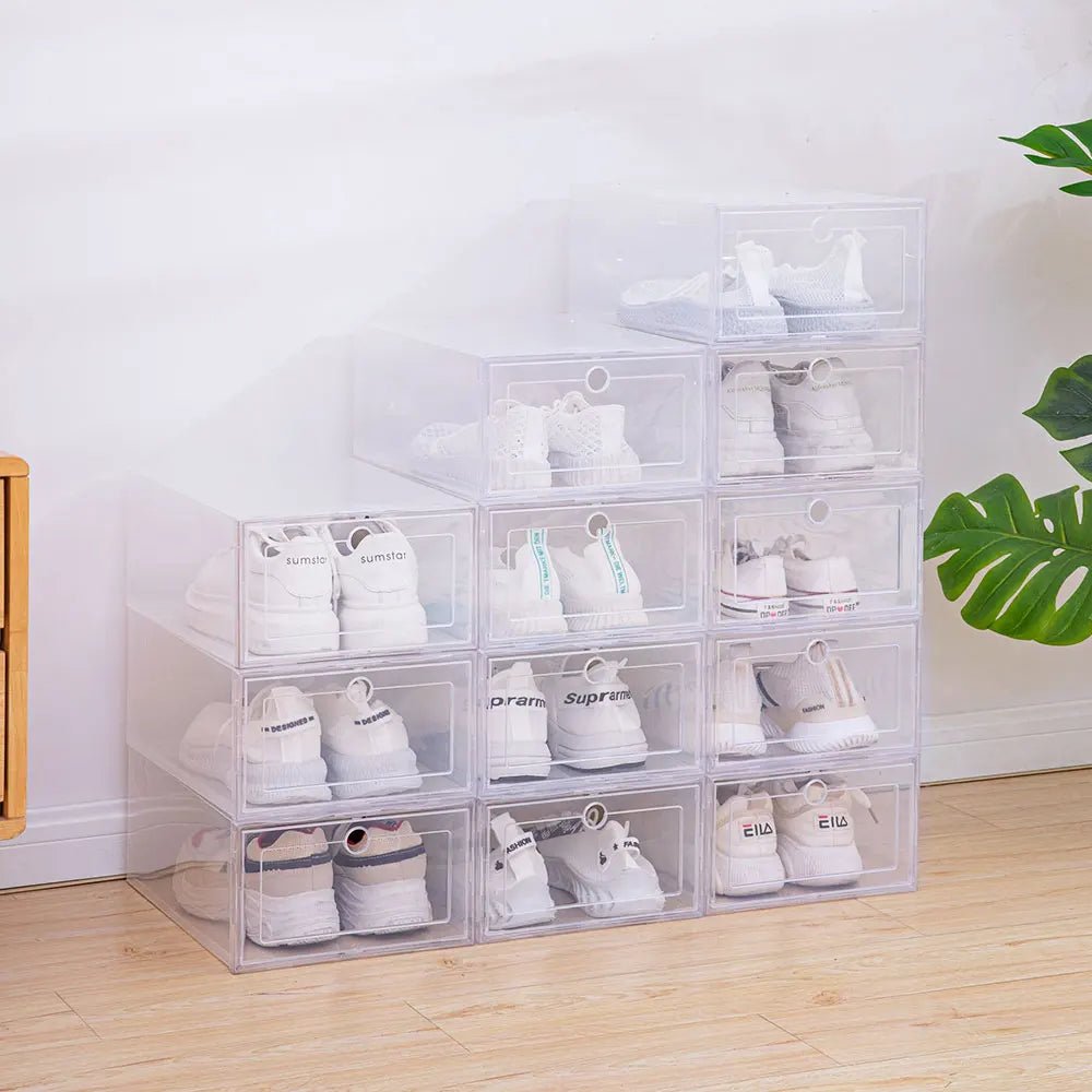 Transparent Stackable Shoe Organizer - 6pcs Set - 4USelects