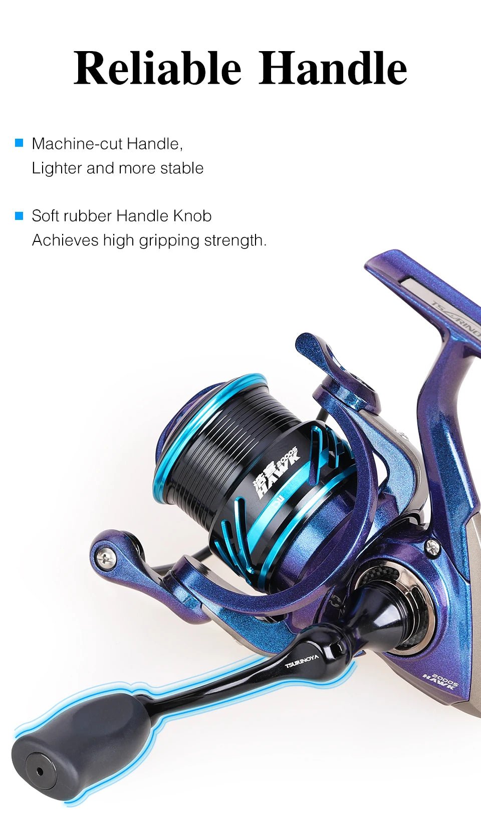 TSURINOYA HAWK Shallow Spool Spinning Reel 7kg Drag - 4USelects