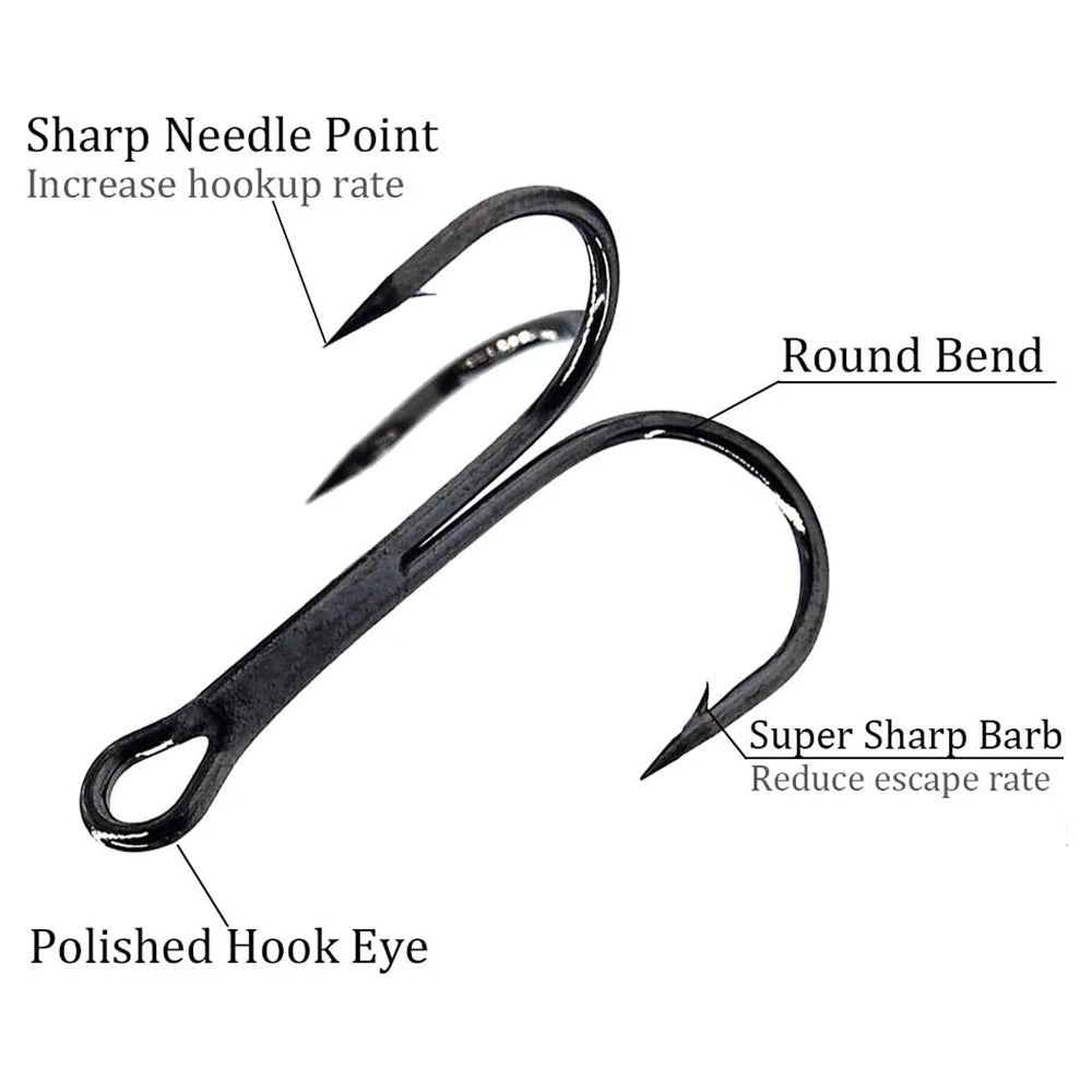 Ultimate Treble Fishing Hooks Set - 180pcs with Split Rings - 4USelects