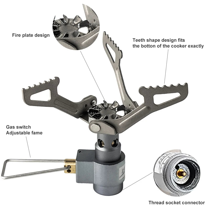 Ultralight Titanium Camping Gas Stove BRS - 3000T - 4USelects