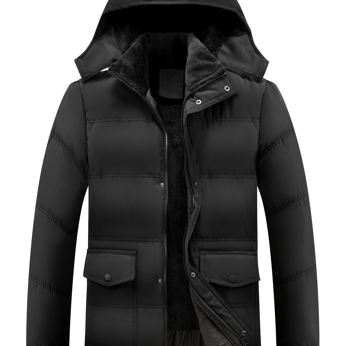 Warm Men’s Hooded Winter Jacket – Outdoor Daily Wear - 4USelects