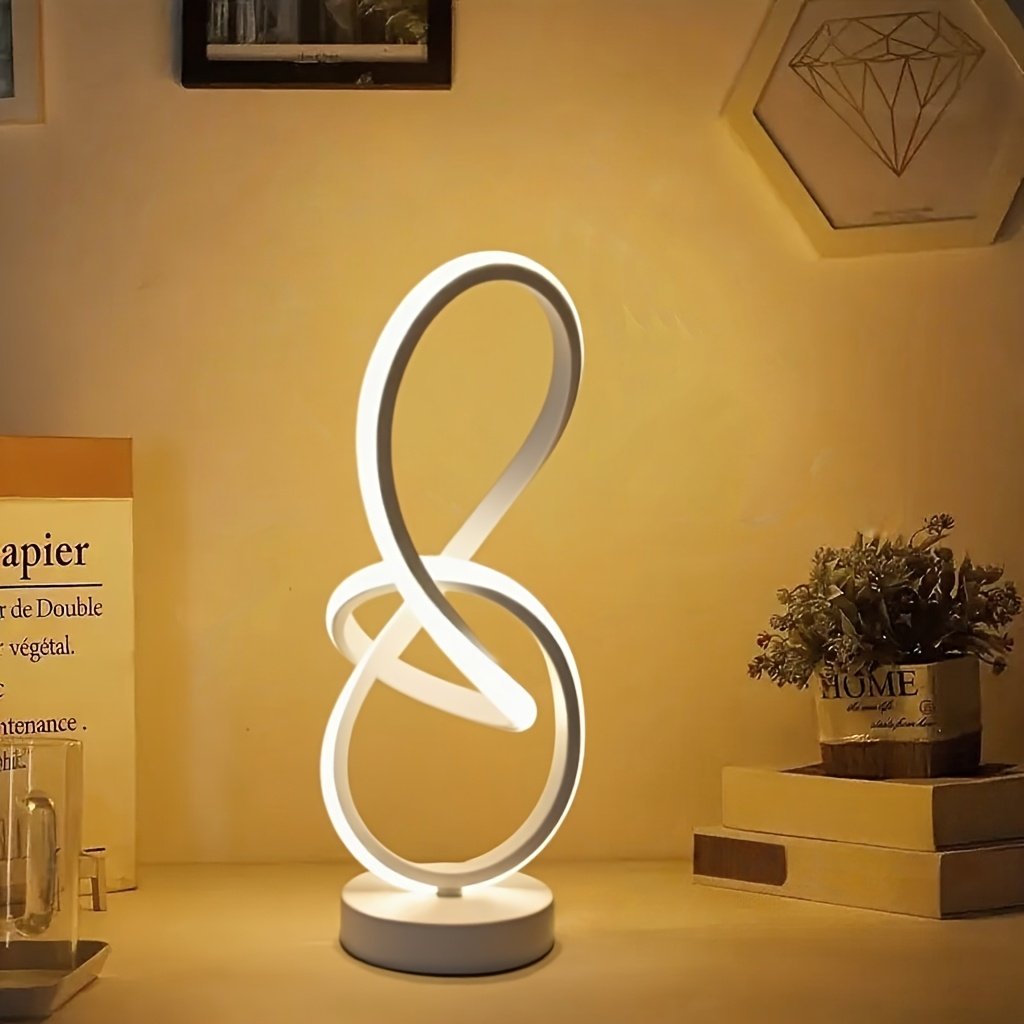 Lámpara de Escritorio LED Digital con Memoria detalle del acabado y la estructura de metal