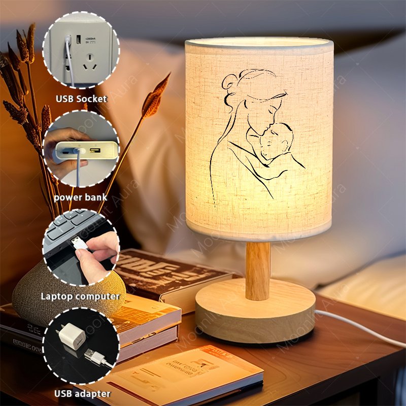 Lámpara de Mesa LED Contemporánea Luz Ascendente detalle del acabado y la estructura de metal