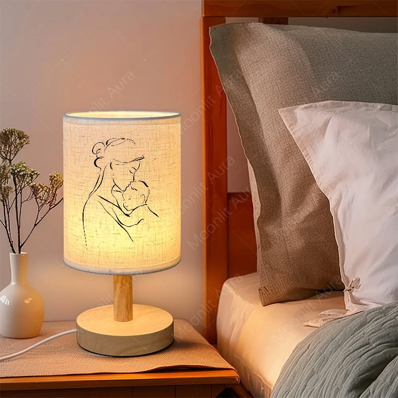 Lámpara de Mesa LED Contemporánea Luz Ascendente vista lateral que muestra el perfil completo