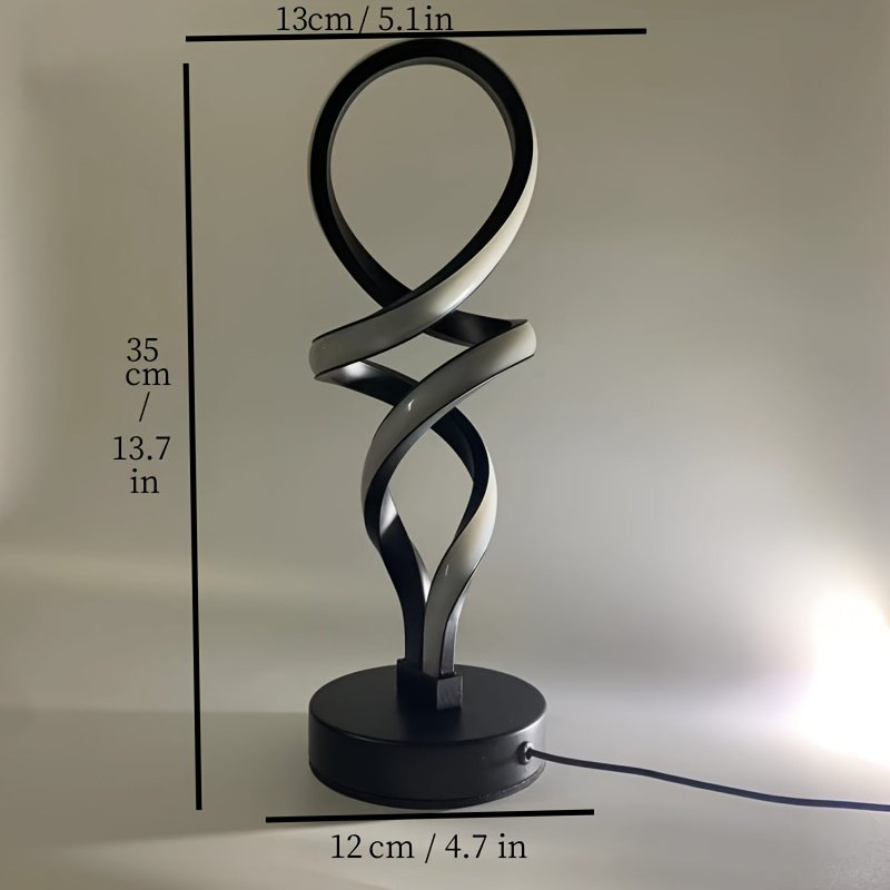 Lámpara de Escritorio LED Hércules Minimalista apagada sobre un buró junto a la cama