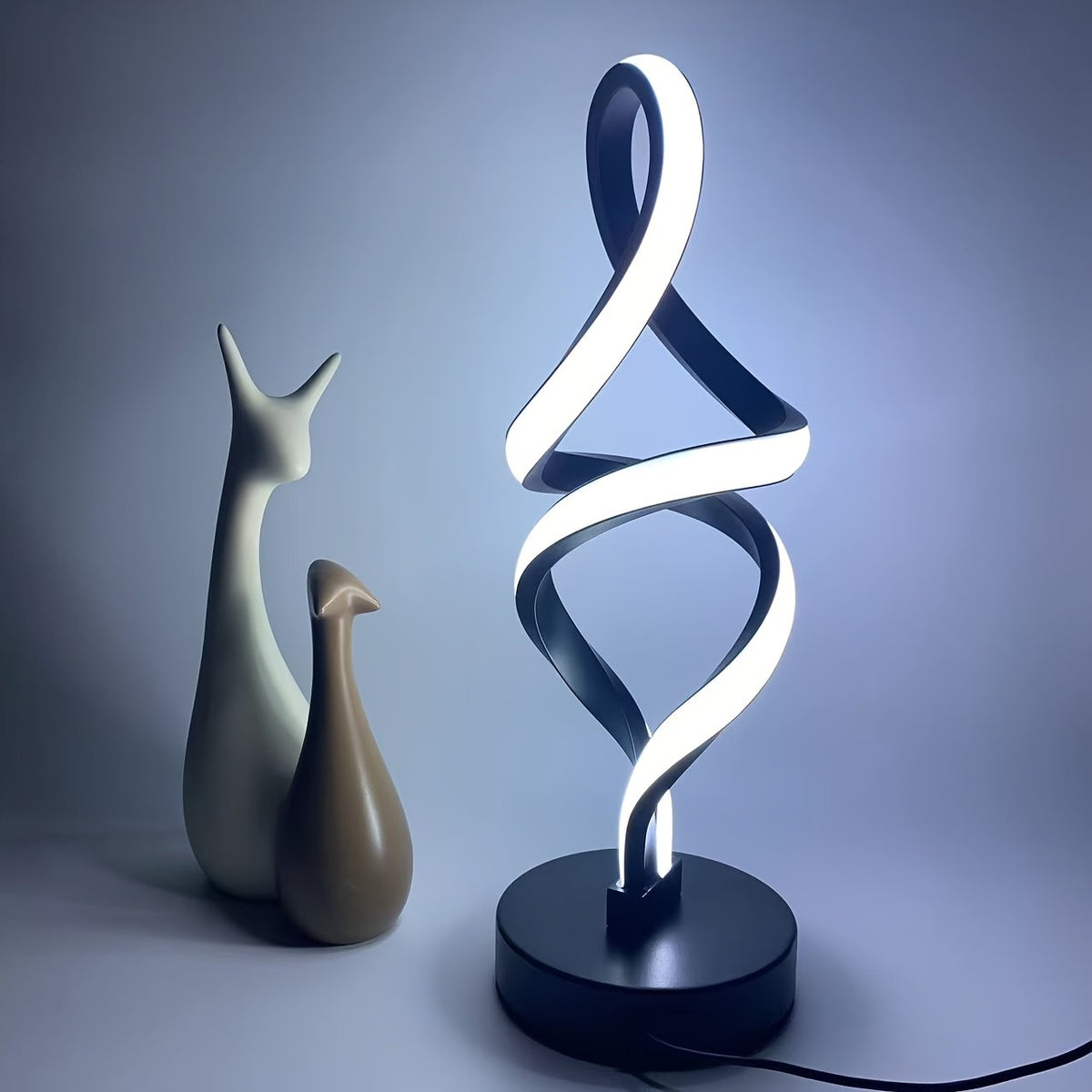 Lámpara de Escritorio LED Hércules Minimalista vista lateral que muestra el perfil completo