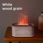 220ml white aromatherapy cool mist diffuser with flame soundwave effect for US home decor