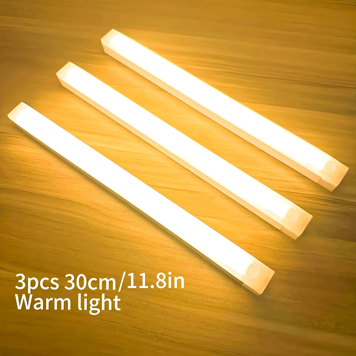 3 - Pack Motion Sensor LED Night Light - USB Magnetic - 4USelects